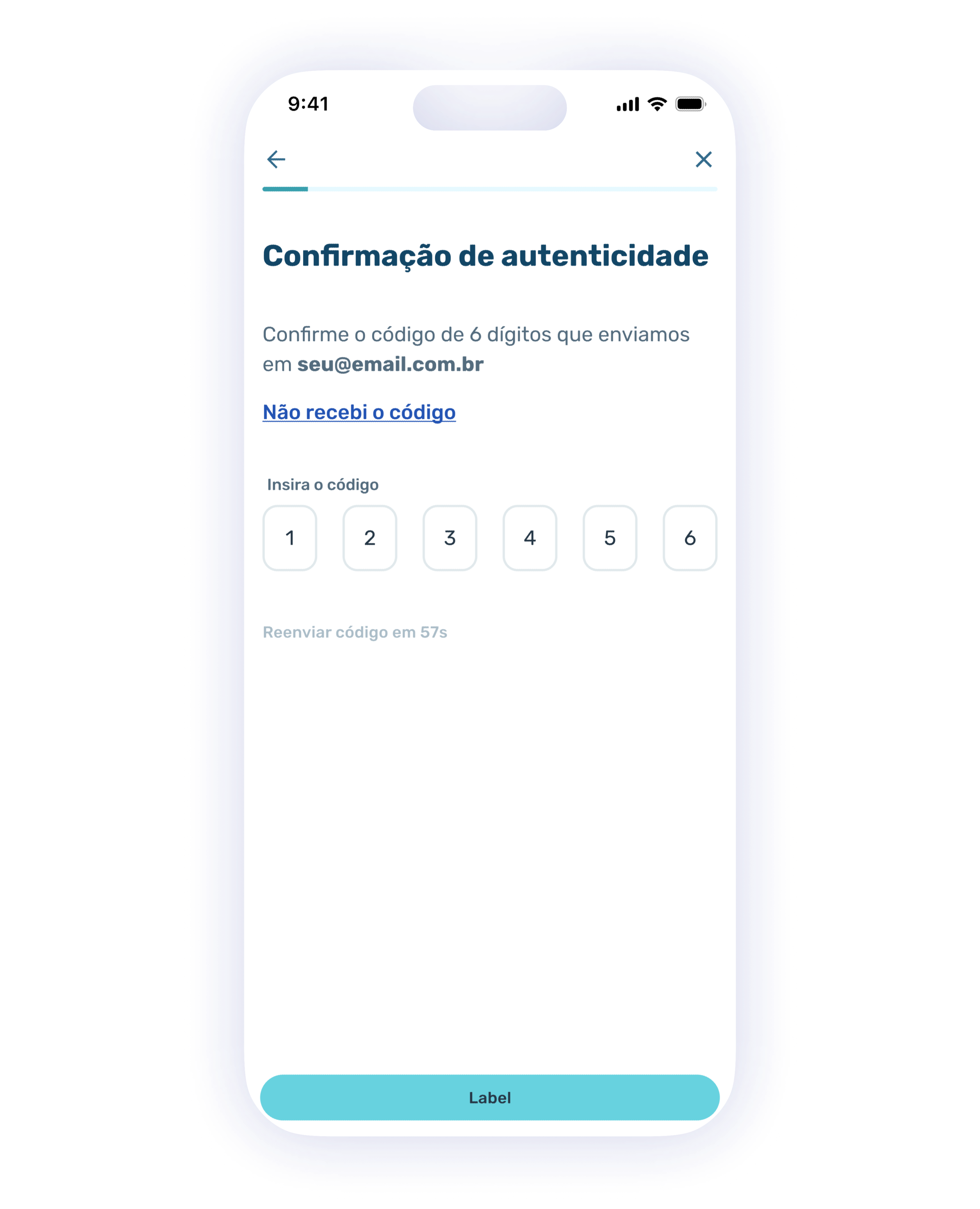 MFA authenticity confirmation — six-digit code entry on mobile.